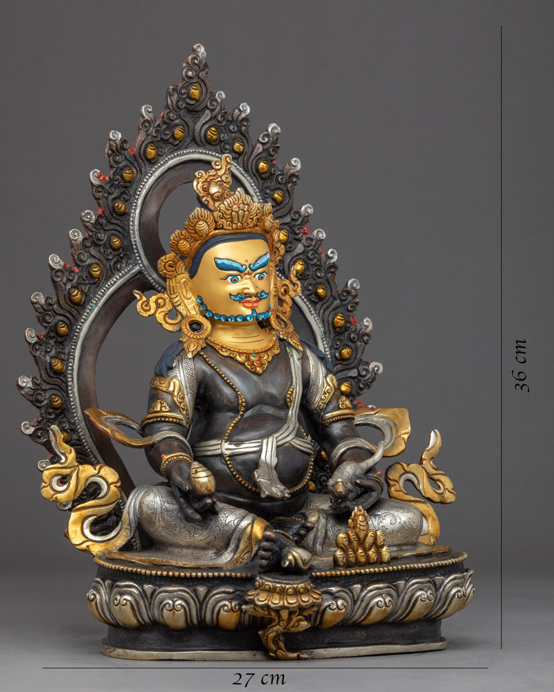 Yellow Dzambhala Statue | Traditional Wealth Deity