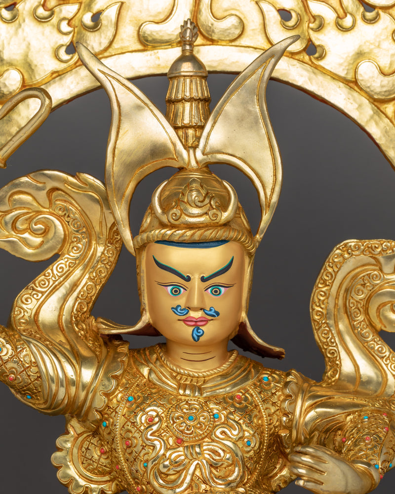 King Gesar Statue | Hand-Carved Buddhist Sculpture