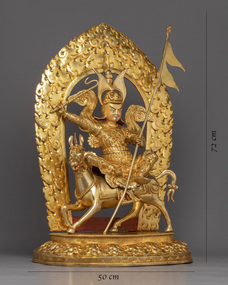 King Gesar Statue | Hand-Carved Buddhist Sculpture