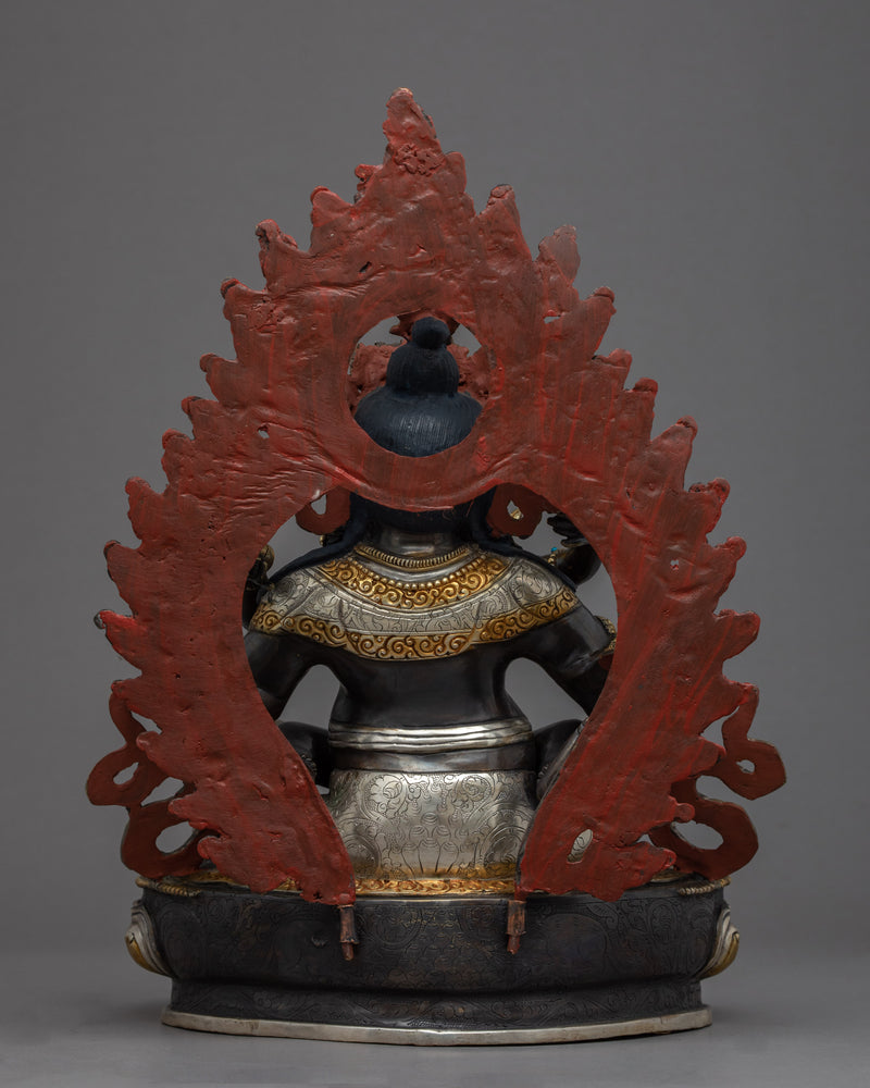 Sculpture of Dzambhala | Buddhist Deity Green Dzambhala Art