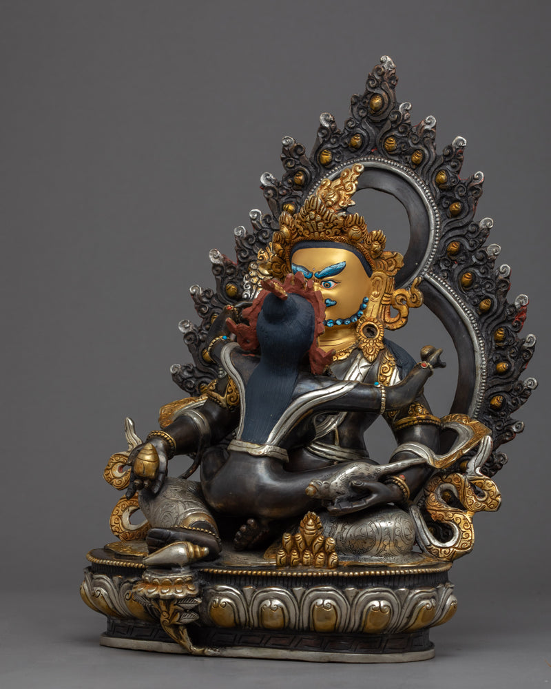 Sculpture of Dzambhala | Buddhist Deity Green Dzambhala Art