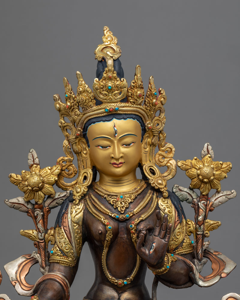 Goddess White Tara Statue | The Female Buddha of Longevity