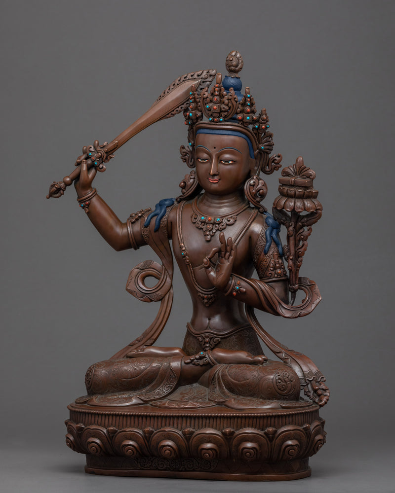 Manjushri Boddhisattva Statue | Handmade Buddhist Art