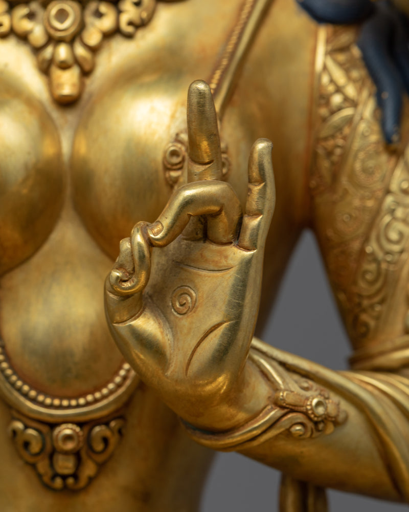 Green Tara Mother Statue | Traditional Female Buddha Art