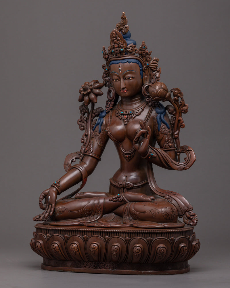 Goddess White Tara Sculpture | Traditional Himalayan Art of Nepal