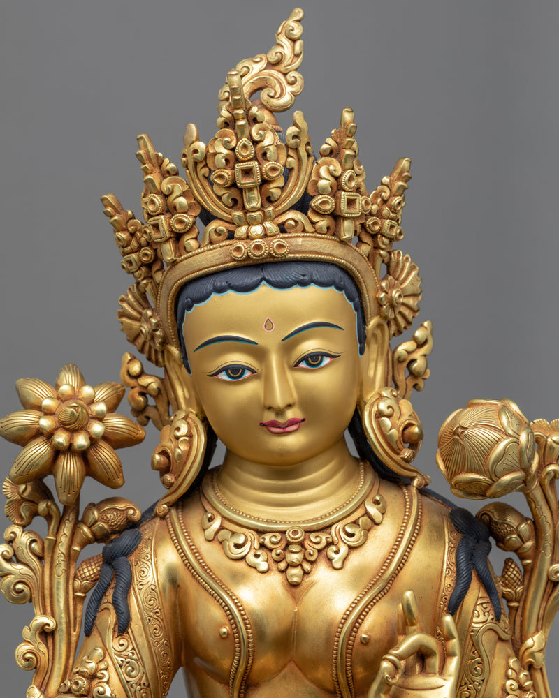 Compassionate Green Tara Sculpture | Mother of Compassion