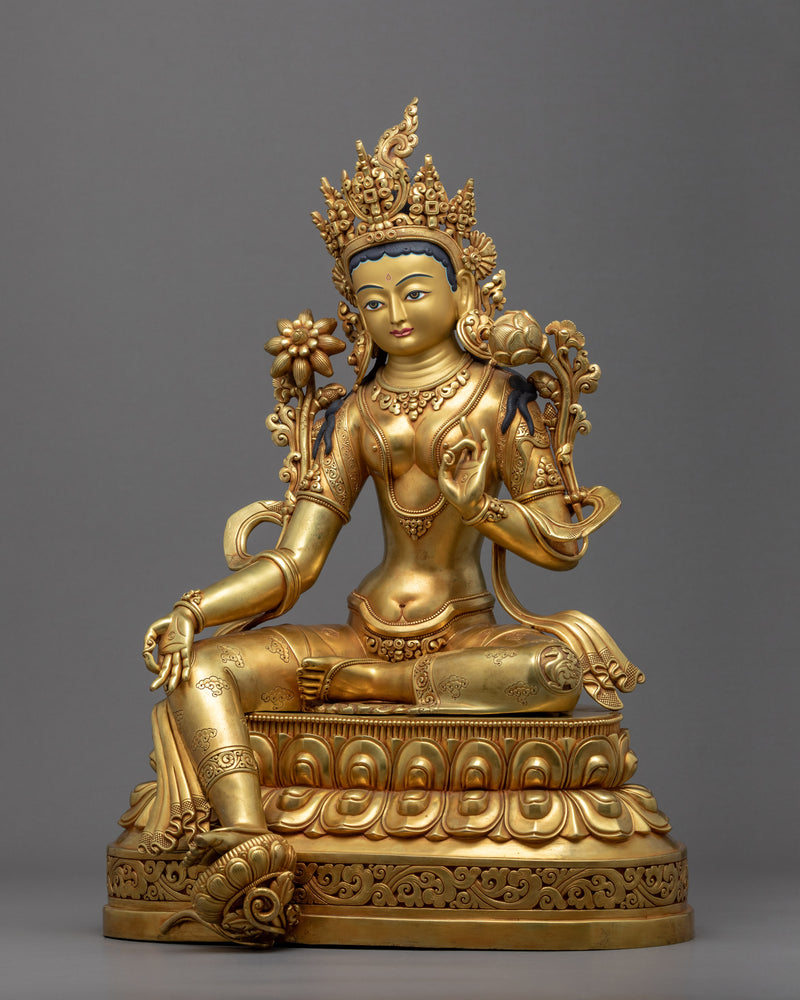 Compassionate Green Tara Sculpture | Mother of Compassion