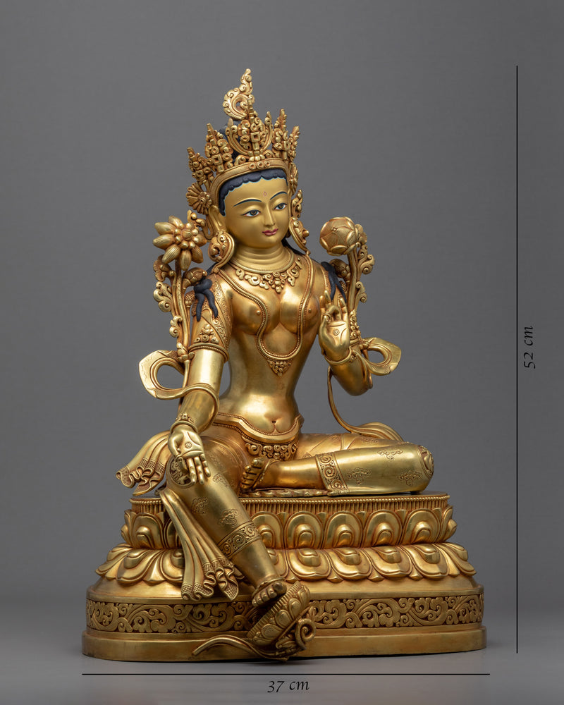 Compassionate Green Tara Sculpture | Mother of Compassion