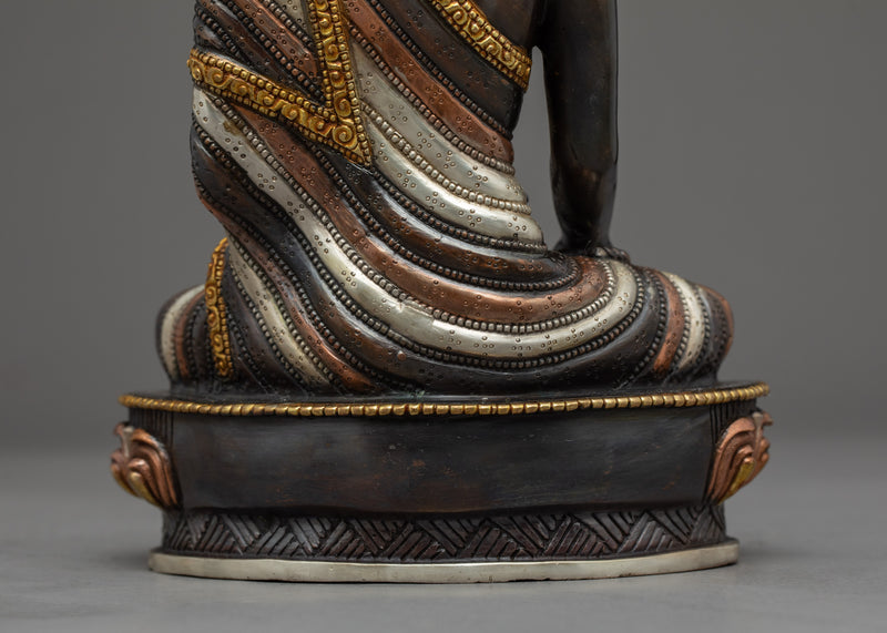 Shakyamuni Buddha Gold Sculpture | Handmade Gautam Buddha Statue