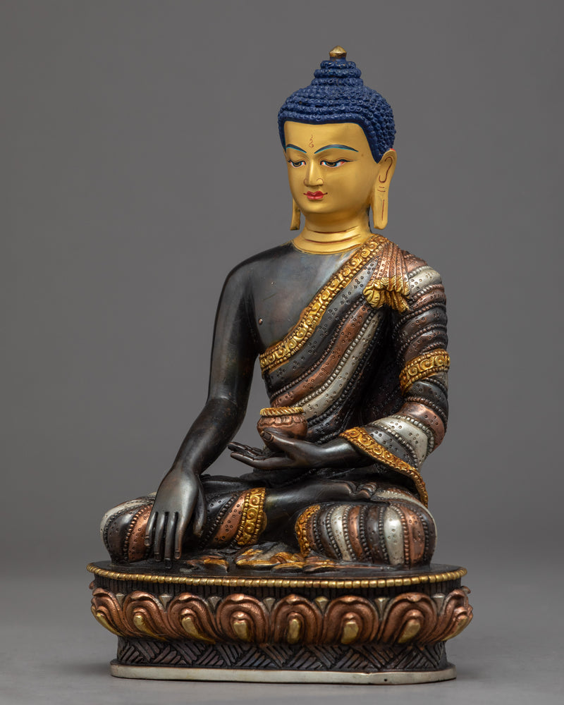 Shakyamuni Buddha Gold Sculpture | Handmade Gautam Buddha Statue