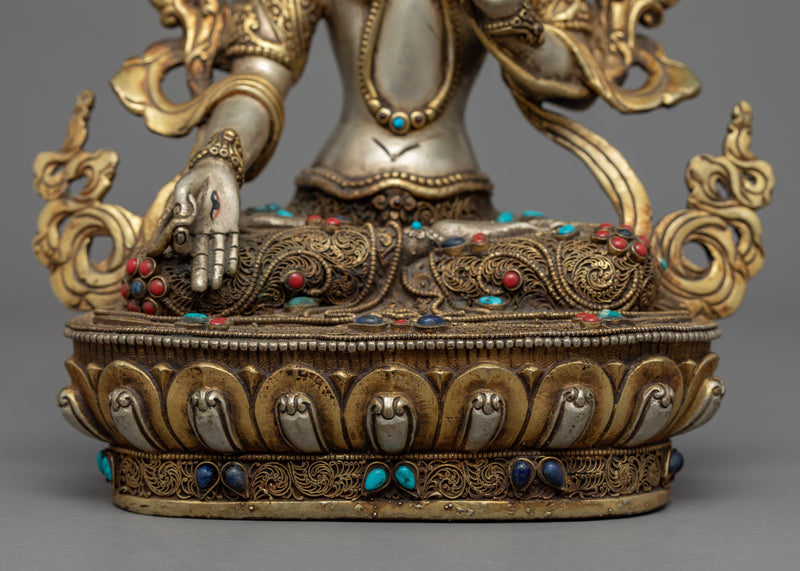 Tibetan White Tara Statue | The Great Mother | Compassion Deity