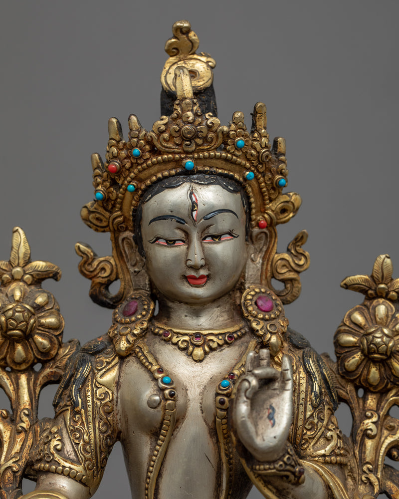 Tibetan White Tara Statue | The Great Mother | Compassion Deity