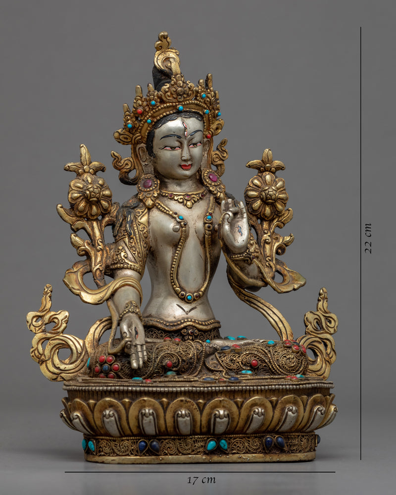 Tibetan White Tara Statue | The Great Mother | Compassion Deity