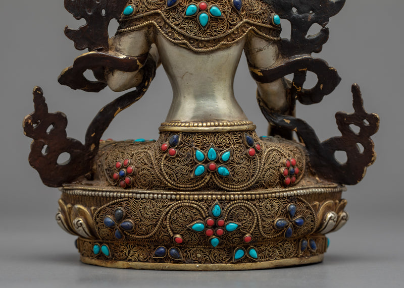 Tibetan White Tara Statue | The Great Mother | Compassion Deity