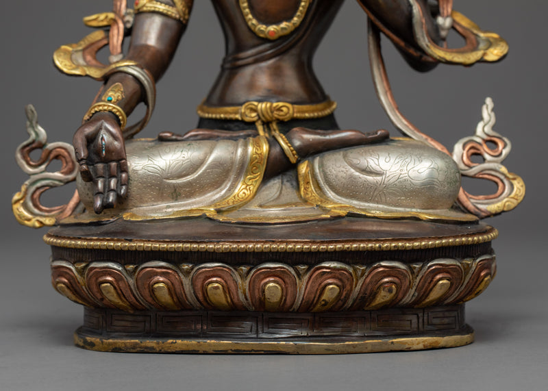 White Tara Buddhist Sculpture | Buddhist Long-Life Deity