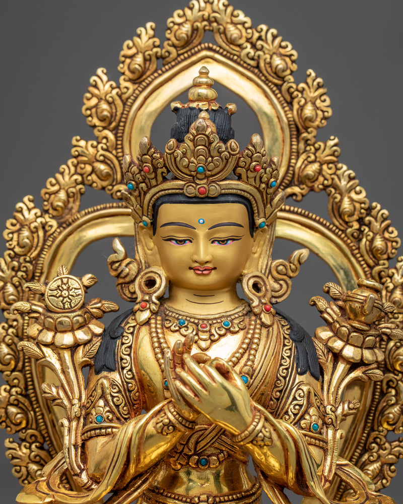 The Buddha Maitreya Sculpture | Traditionally Made in Nepal