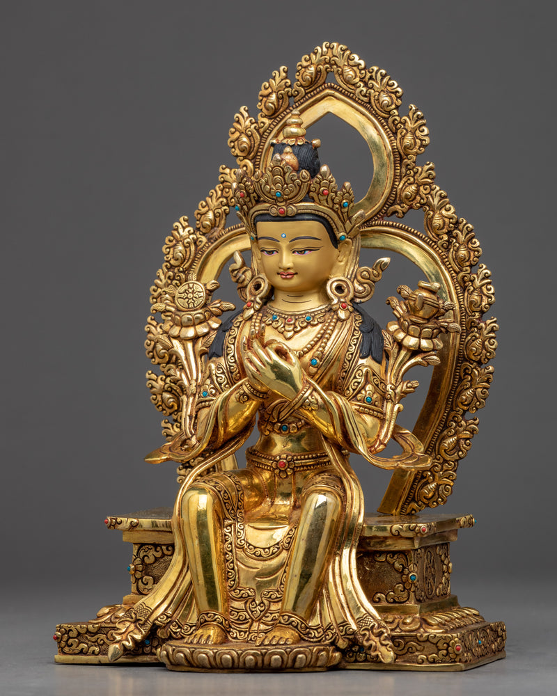 The Buddha Maitreya Sculpture | Traditionally Made in Nepal