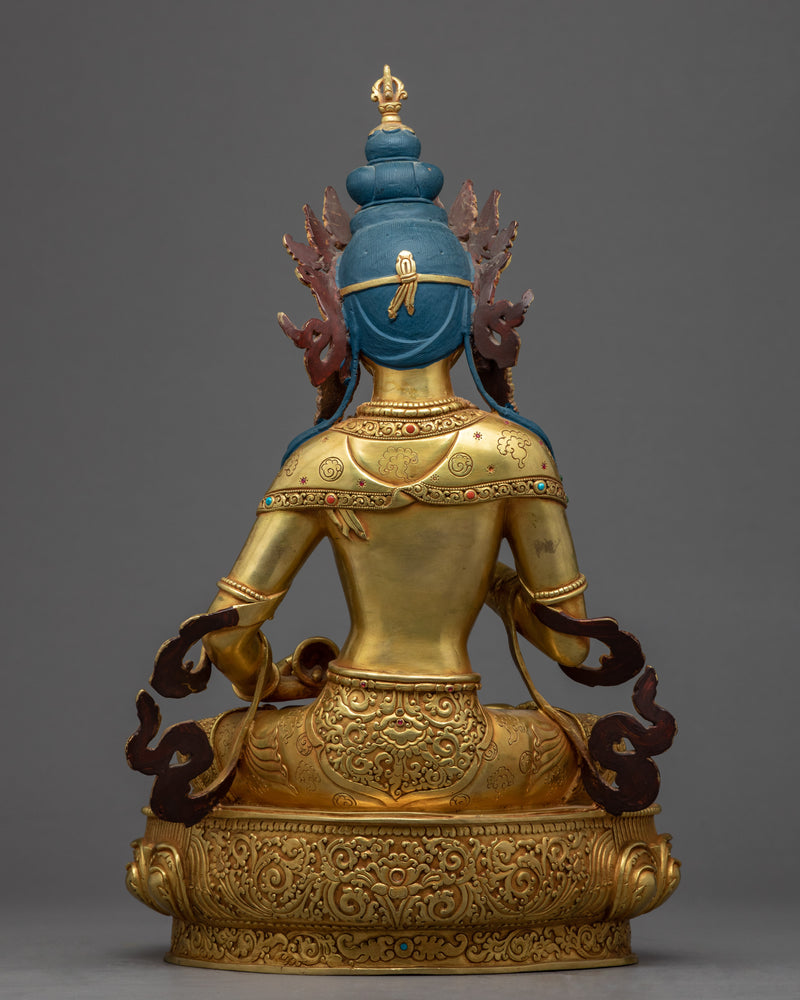 Vajrasatttva Statue Dorje Sempa | Gold Gilded Traditional Art