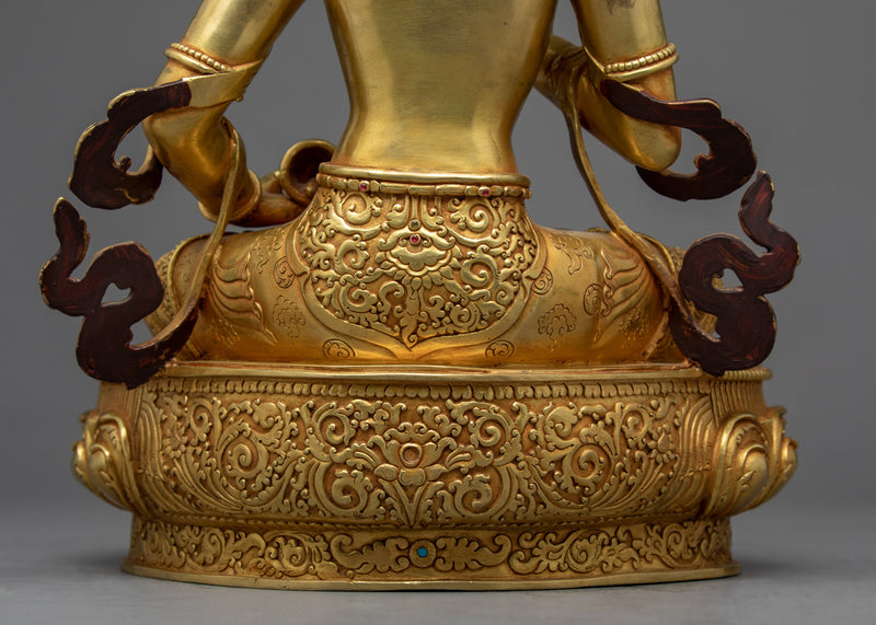 Vajrasatttva Statue Dorje Sempa | Gold Gilded Traditional Art