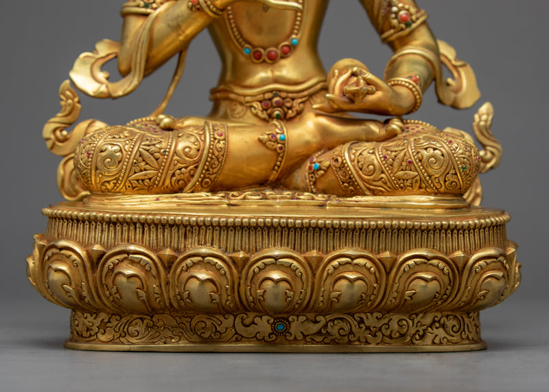 Vajrasatttva Statue Dorje Sempa | Gold Gilded Traditional Art