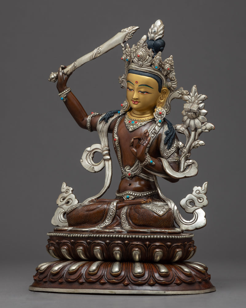 Manjushri Boddhisattva Sculpture | Traditionally Crafted Statue