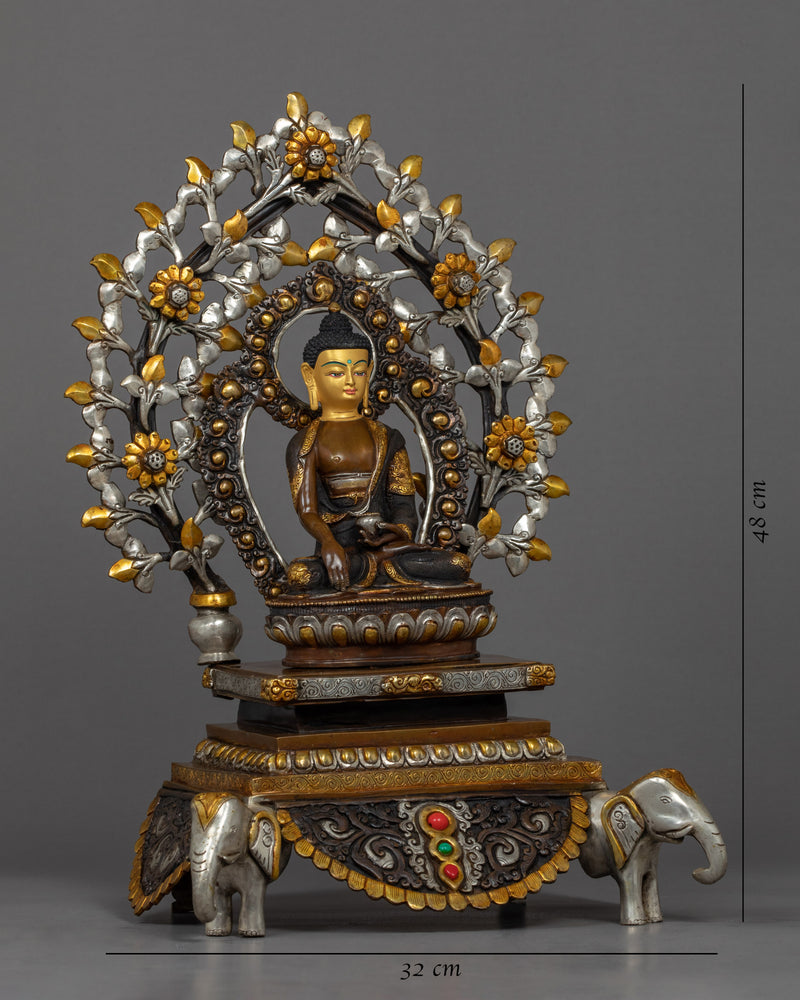 Three Tibetan Buddhas Statue | Traditional Hand-Carved Set