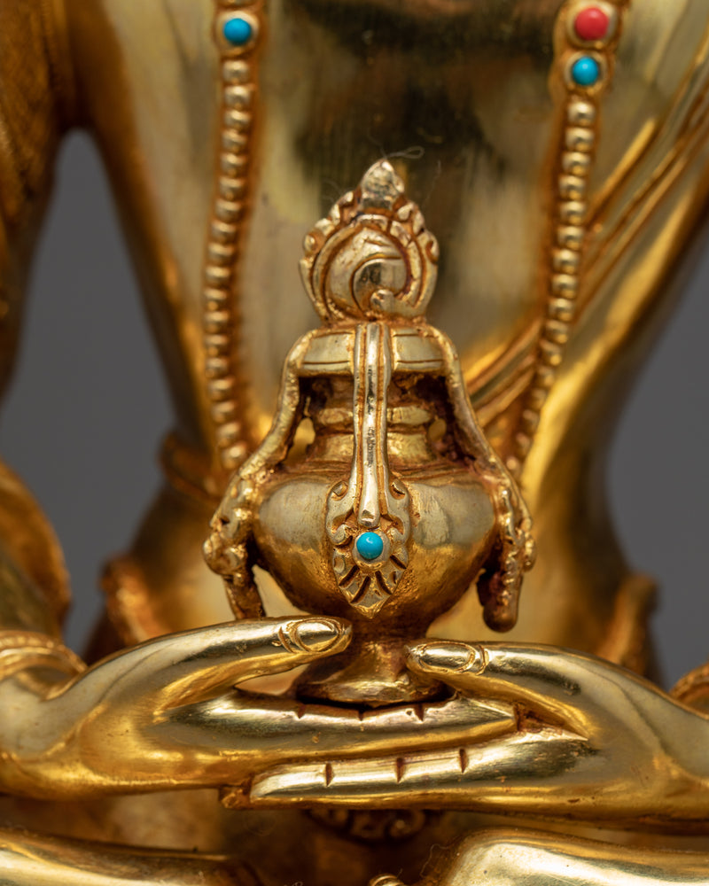 Buddha of Long Life Statue | Amitayus Hand-Sculpted Art