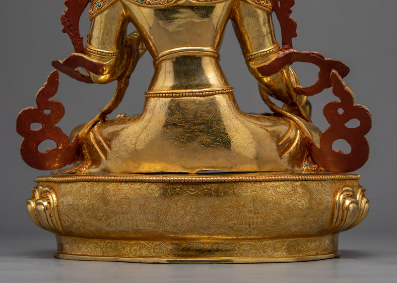 White Tara Meditation Statue | Traditional Tibetan Buddhist Deity