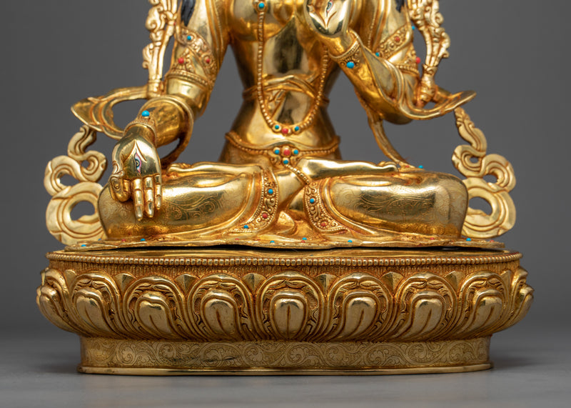 White Tara Meditation Statue | Traditional Tibetan Buddhist Deity