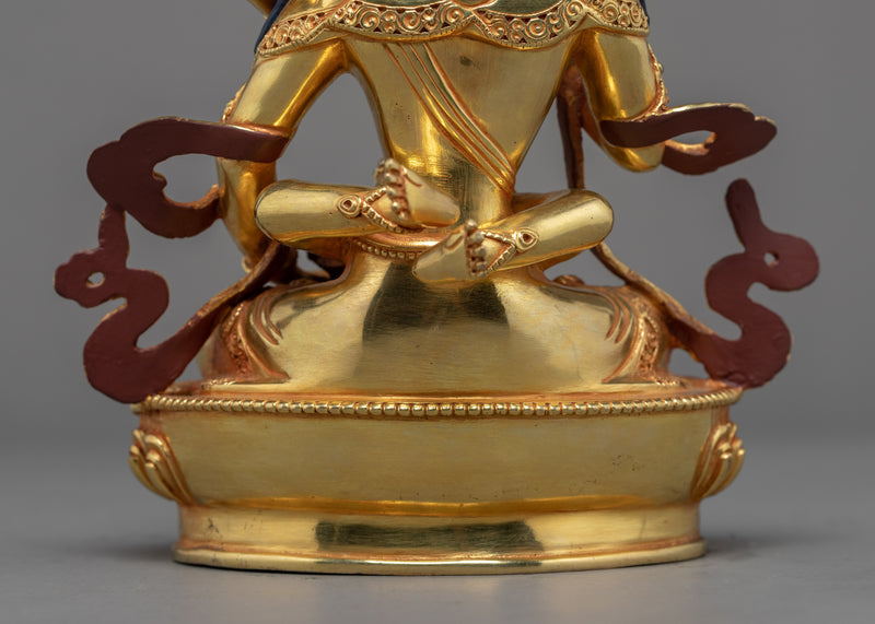 Vajrasattva with Consort Statue | 24k Gold Gilded Sculpture