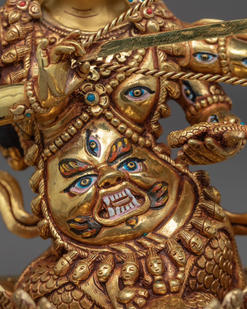 Ekajati, Rahula and Dorje Lekpa Sculpture | Traditionally Handcrafted Statue Set