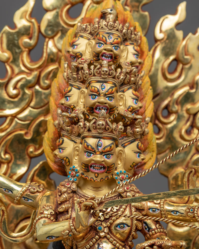 Ekajati, Rahula and Dorje Lekpa Sculpture | Traditionally Handcrafted Statue Set