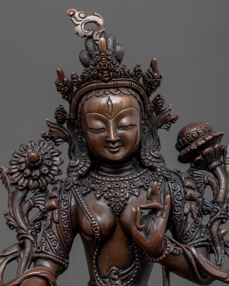 White Tara Indoor Sculpture | Handcrafted The Great Mother