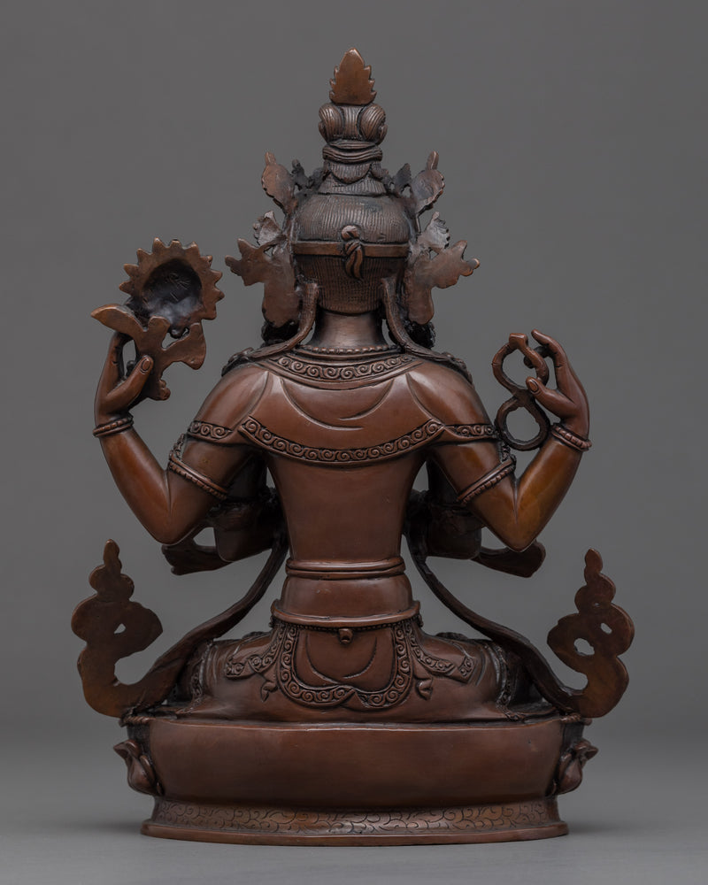 Four Arm Bodhisattva Sculpture | The Buddhist Compassion Deity