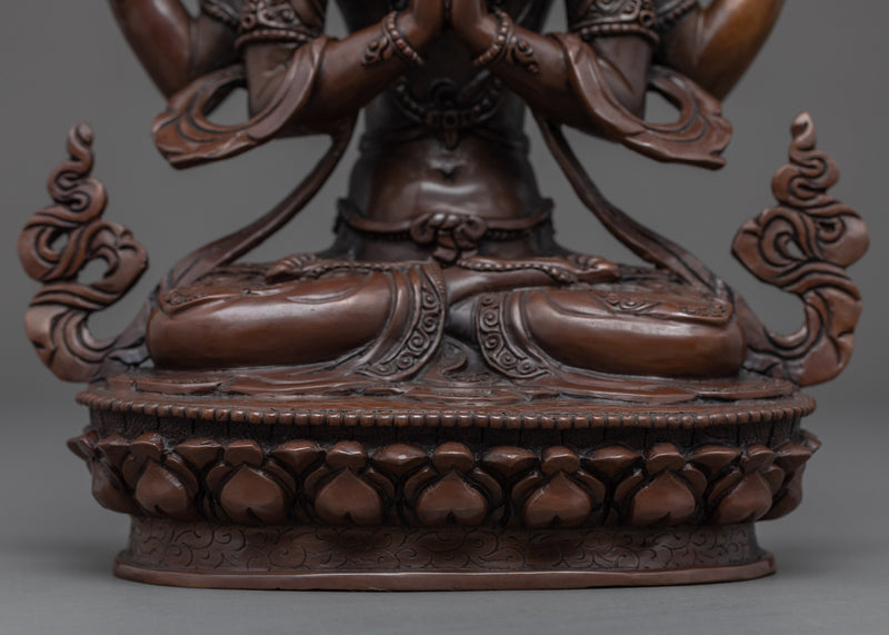 Four Arm Bodhisattva Sculpture | The Buddhist Compassion Deity