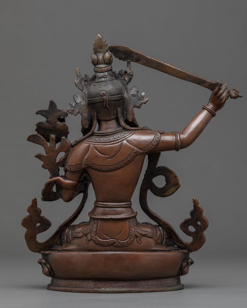 Rare Manjushri Statue | Handmade Buddhist Art | Wisdom Deity