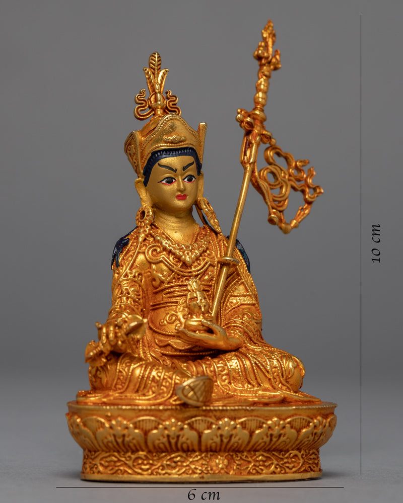 Guru Padmasambhava Copper Sculpture | Traditionally Crafted Tibetan Statue