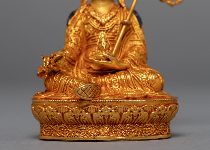 Guru Padmasambhava Copper Sculpture | Traditionally Crafted Tibetan Statue