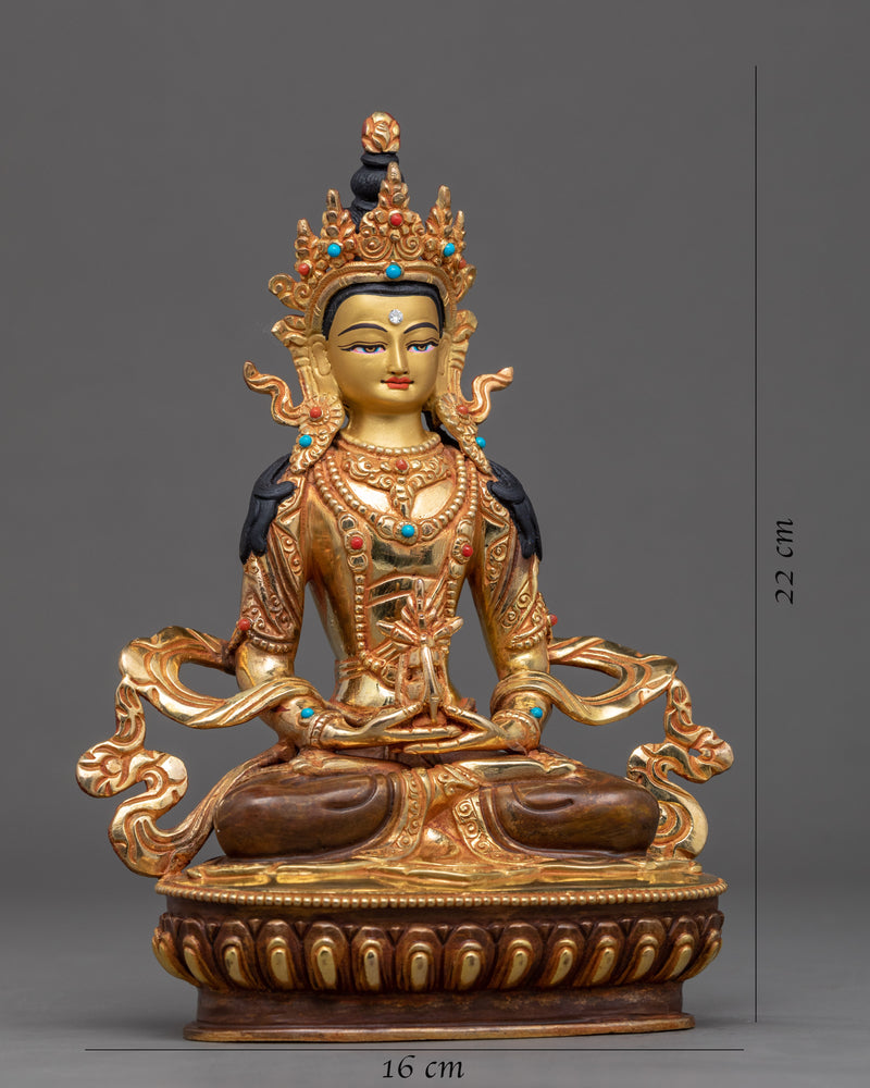 Long Life Buddha Amitayus Sculpture | Traditionally Hand Carved Art