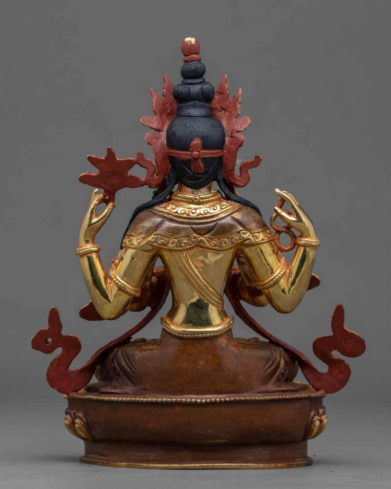 Four Armed Chenrezig Statue Himalayan Statue | Traditional Tibetan Art