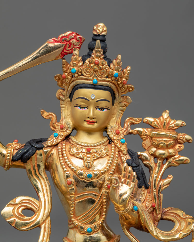 Maha Manjushri Statue | Himalayan Art Wealth Deity