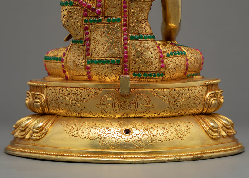 Seated Shakyamuni Buddha Sculpture | Himalayan Buddhist Art