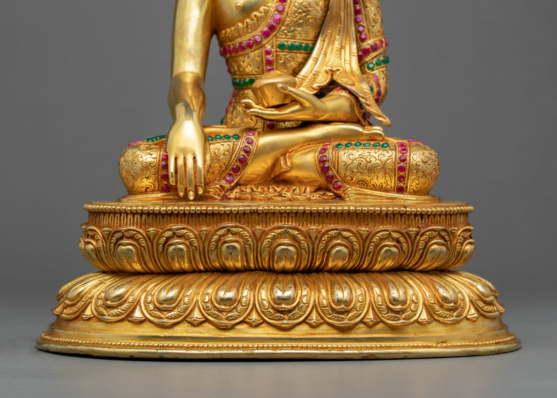 Seated Shakyamuni Buddha Sculpture | Himalayan Buddhist Art