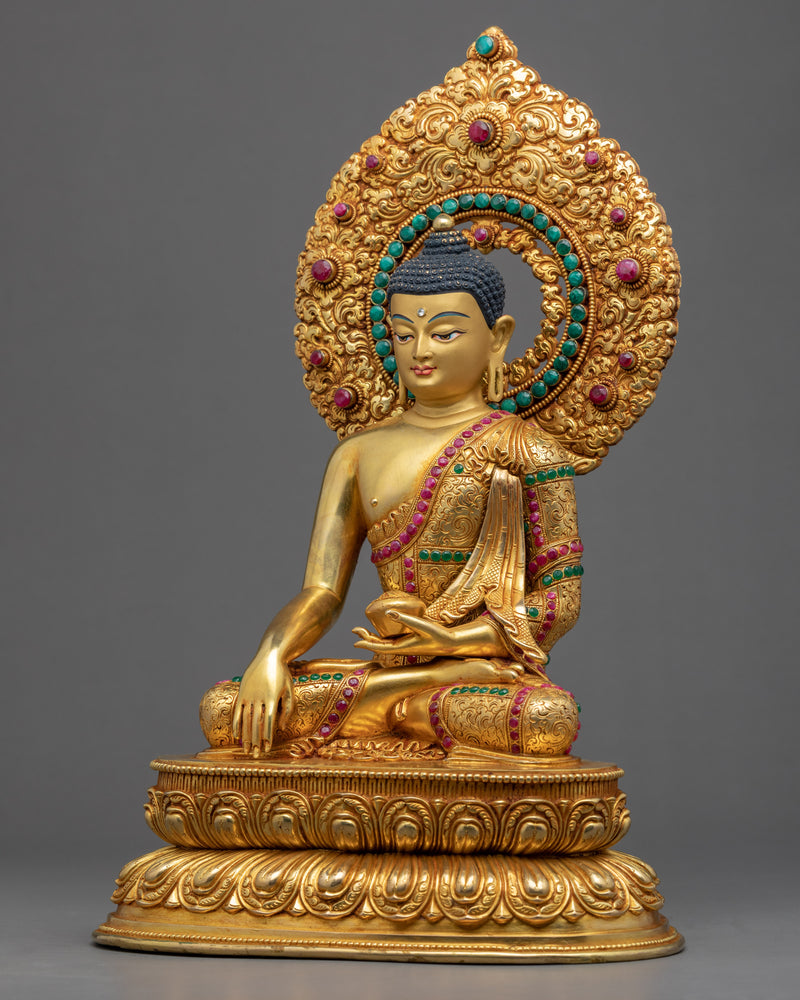 Seated Shakyamuni Buddha Sculpture | Himalayan Buddhist Art