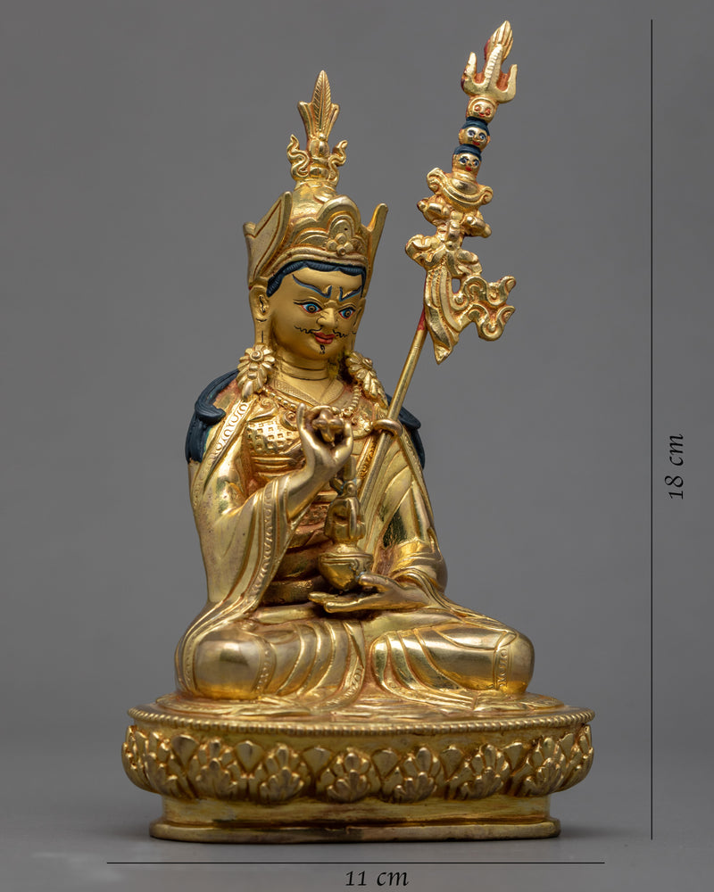 Semi Wrathful Guru Rinpoche Sculpture | Hand Carved Precious Guru