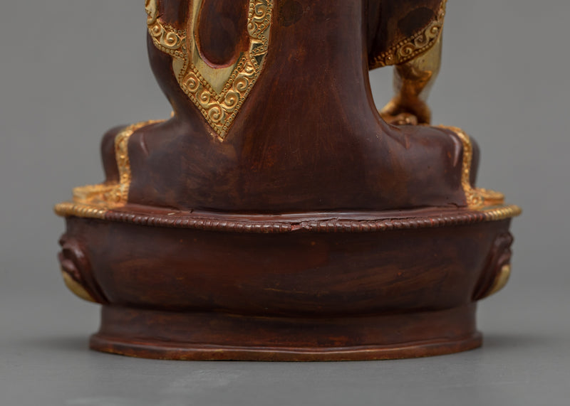 Gautama Buddha Gold Plated Sculpture | Tibetan Buddhist Art