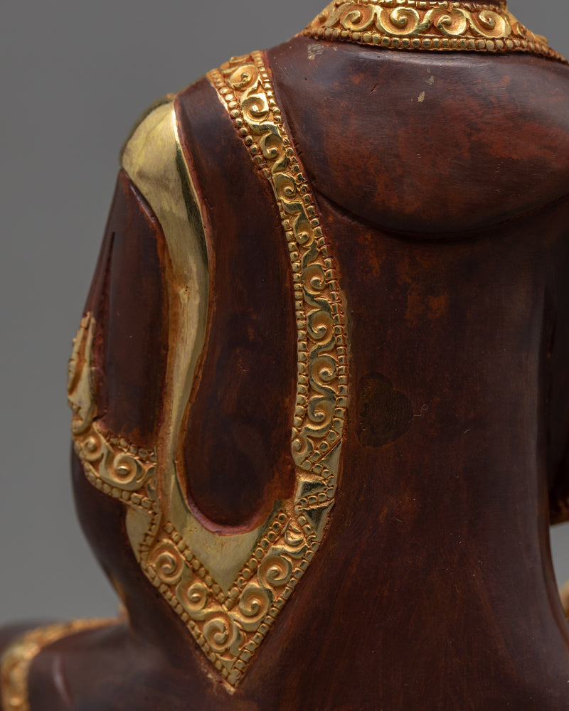 Gautama Buddha Gold Plated Sculpture | Tibetan Buddhist Art