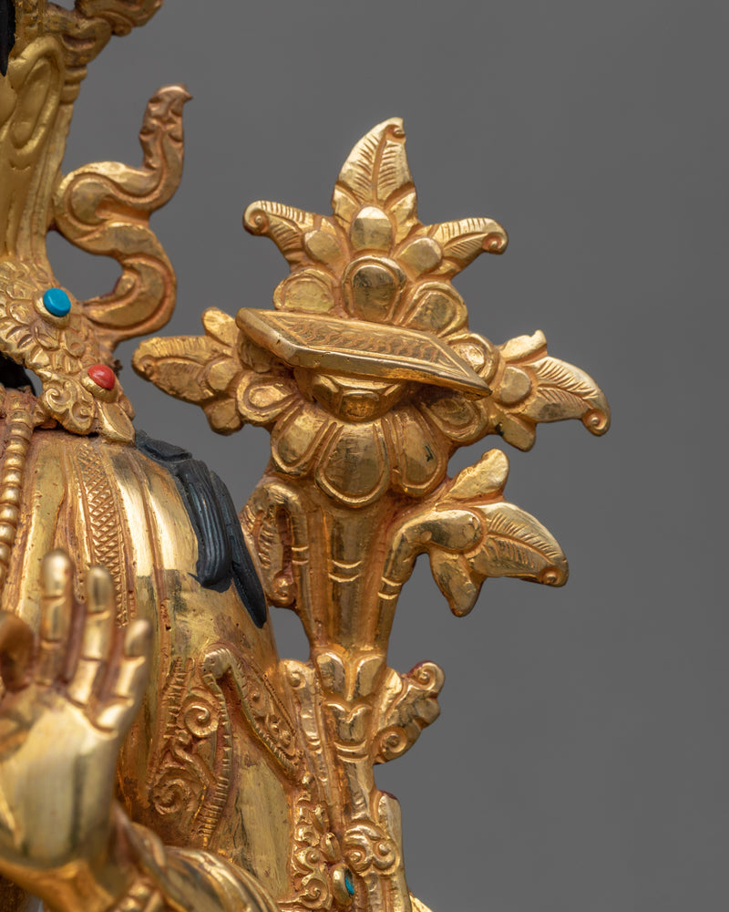 Bodhisattva Manjushri Deity Of Wisdom Statue | Traditionally Hand Carved Art