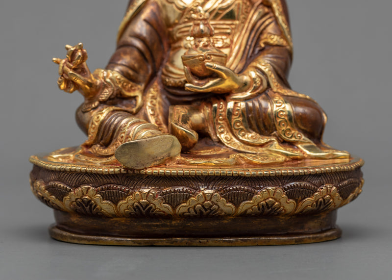 Guru Rinpoche Gold Statue | Wrathful Padmasambhava Art