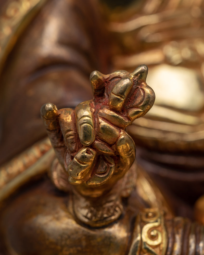 Guru Rinpoche Gold Statue | Wrathful Padmasambhava Art